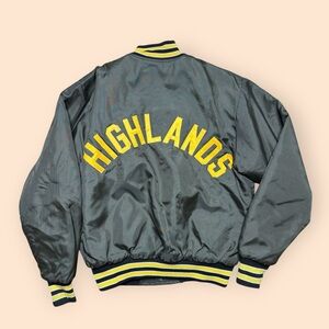 Vintage Highlands Rams High School Jacket 1980s Birdie Youth L 80s Pittsburgh